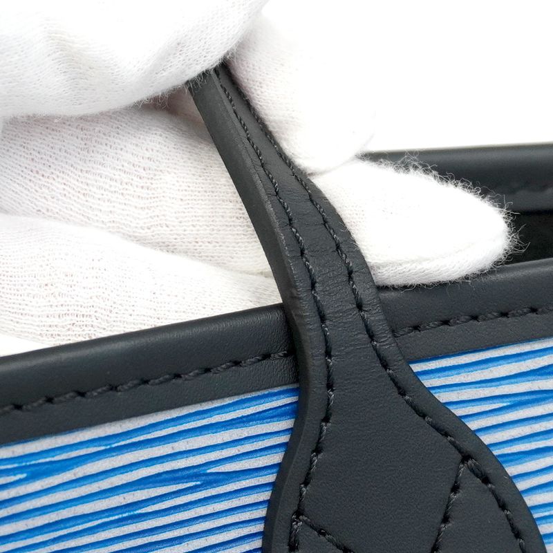 Louis Vuitton Tote Bag Epi Neverfull MM M51053 Blue Ladies