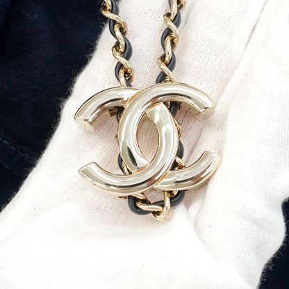 Chanel Shoulder Bag Fringe Suede Navy Gold Hardware Women