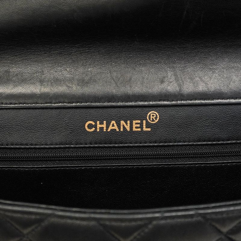 Chanel Shoulder Bag Matelasse W Face Lambskin Black Gold Hardware Women