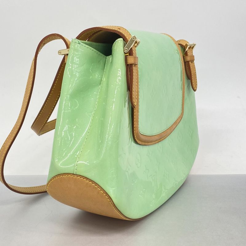 Louis Vuitton Shoulder Bag Vernis Biscayne Bay GM M91285 Peppermint Women's