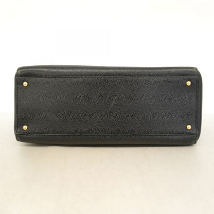 Chanel Shoulder Bag Caviar Skin Black Cles Deuce