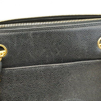 Chanel Shoulder Bag Caviar Skin Black Cles Deuce