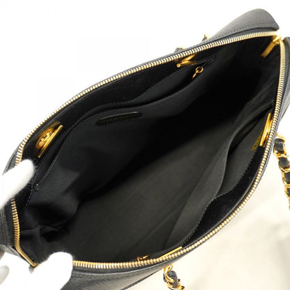 Chanel Shoulder Bag Caviar Skin Black Cles Deuce