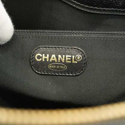 Chanel Shoulder Bag Caviar Skin Black Cles Deuce