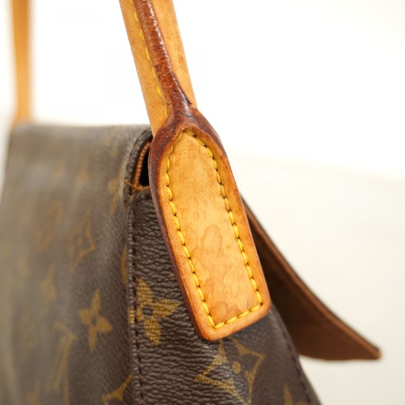 Louis Vuitton Shoulder Bag Monogram Mini Looping M51147 Brown Ladies
