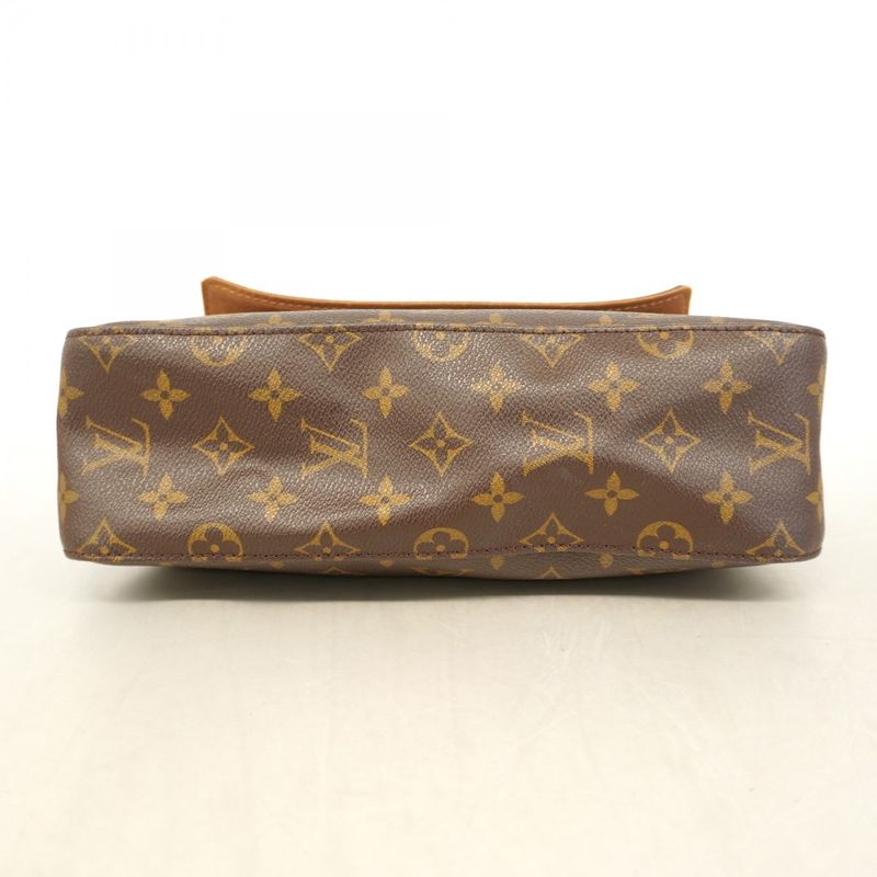 Louis Vuitton Shoulder Bag Monogram Mini Looping M51147 Brown Ladies