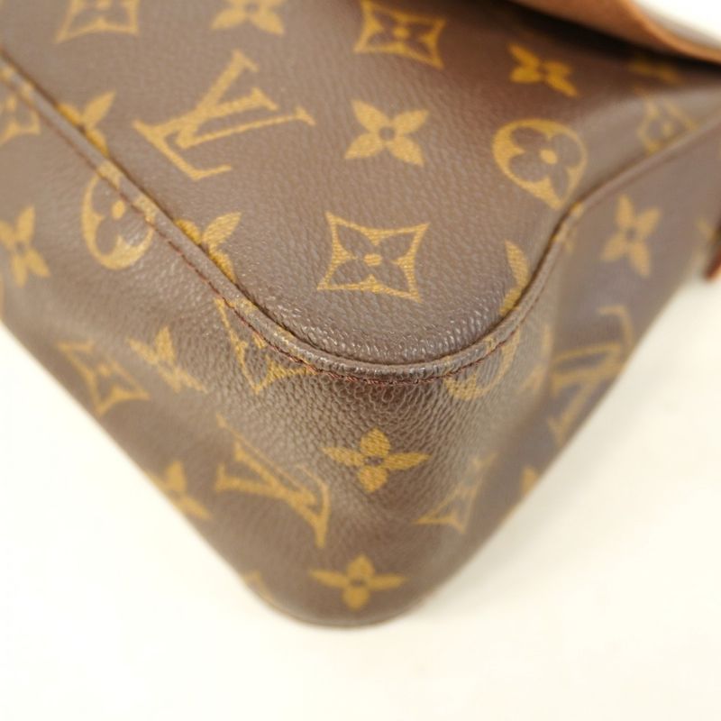 Louis Vuitton Shoulder Bag Monogram Mini Looping M51147 Brown Ladies