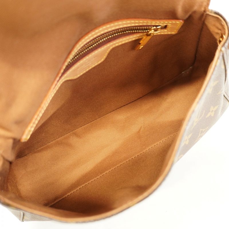 Louis Vuitton Shoulder Bag Monogram Mini Looping M51147 Brown Ladies