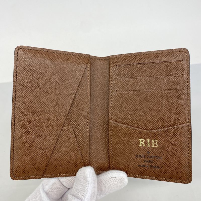 Louis Vuitton Card Case Monogram Organizer Du Poche M60502 Brown Men Women