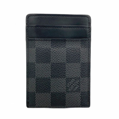 Louis Vuitton Card Case Damier Graphite Porte Carte Pance N60246 Black Men's