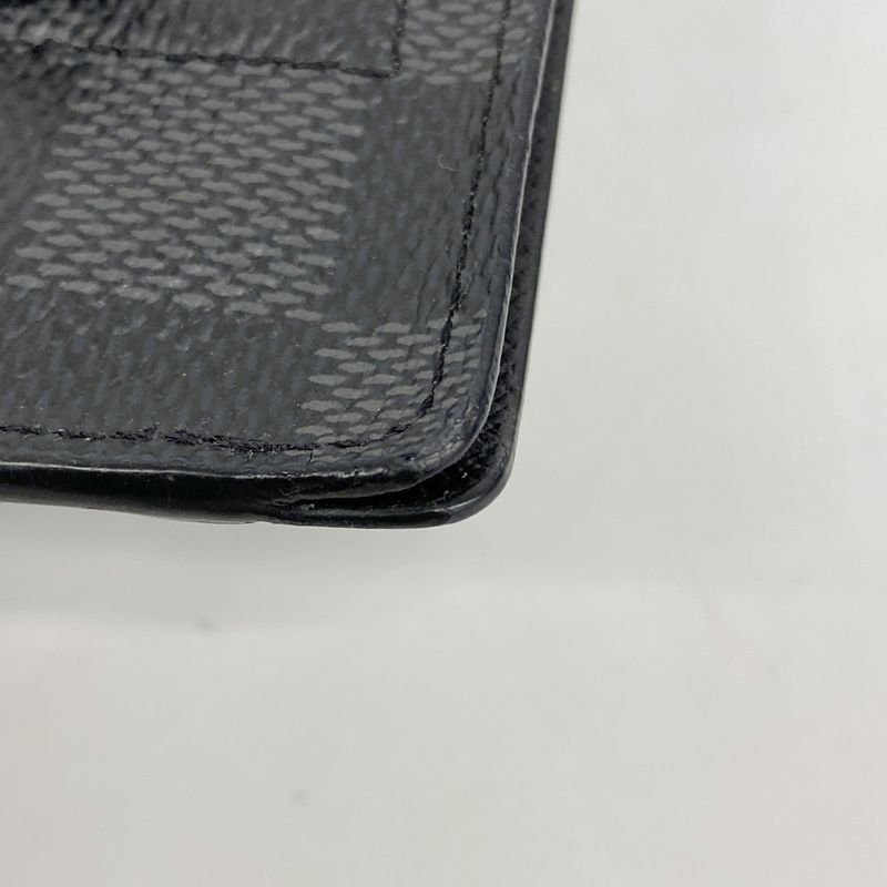 Louis Vuitton Card Case Damier Graphite Porte Carte Pance N60246 Black Men's