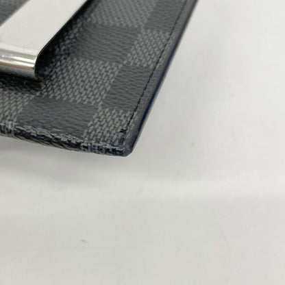 Louis Vuitton Card Case Damier Graphite Porte Carte Pance N60246 Black Men's