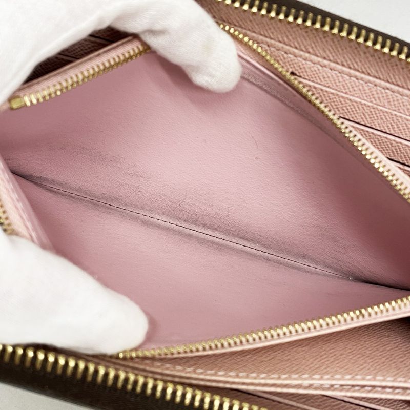 Louis Vuitton Long Wallet Monogram Zippy Wallet M41894 Brown Rose Ballerine