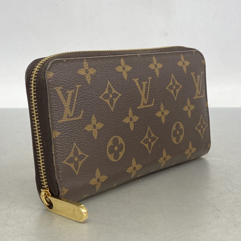 Louis Vuitton Long Wallet Monogram Zippy Wallet M41894 Brown Rose Ballerine