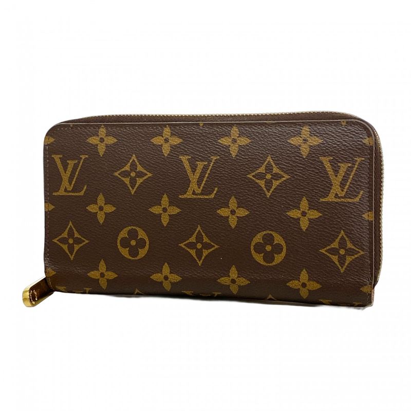 Louis Vuitton Long Wallet Monogram Zippy Wallet M41894 Brown Rose Ballerine