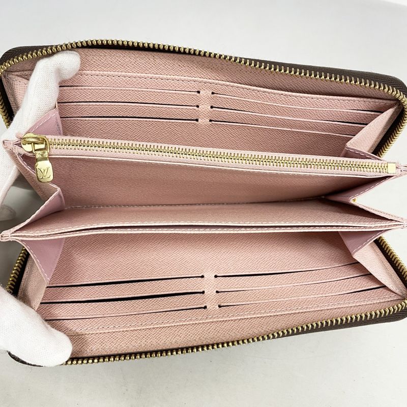 Louis Vuitton Long Wallet Monogram Zippy Wallet M41894 Brown Rose Ballerine