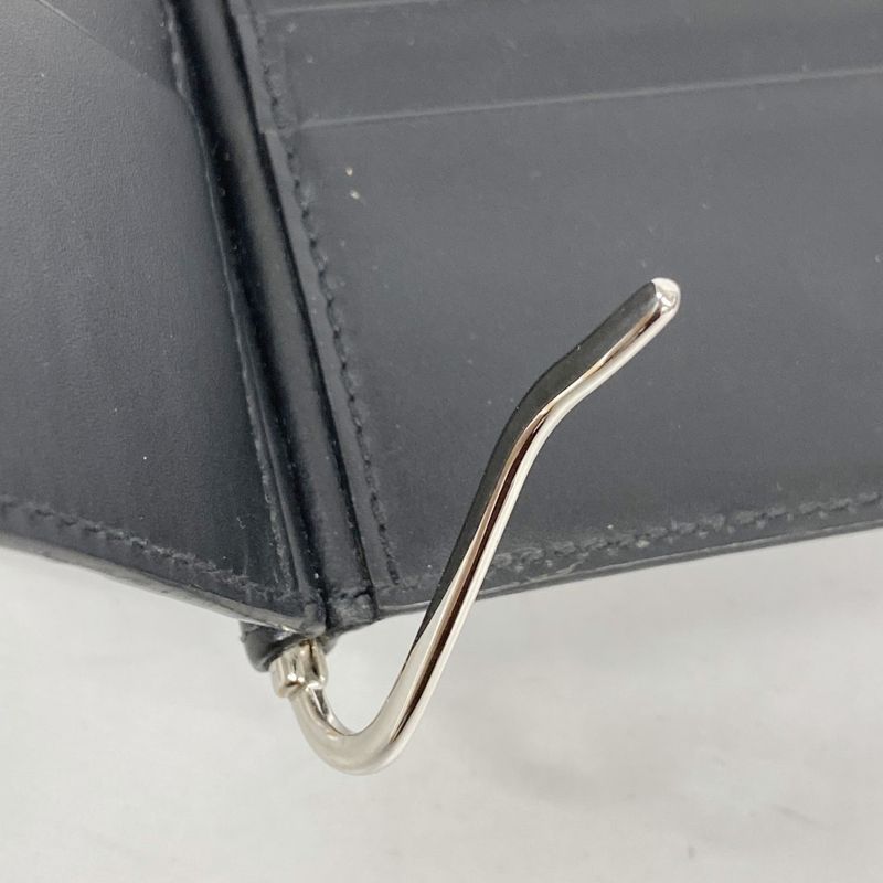 Gucci Wallet 170580 Leather Black Silver Hardware Men's