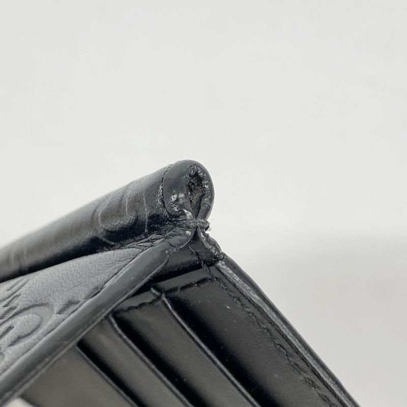 Gucci Wallet 170580 Leather Black Silver Hardware Men's