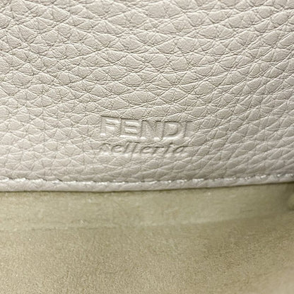 Fendi Long Wallet Selleria Leather Glazed Silver Hardware Women