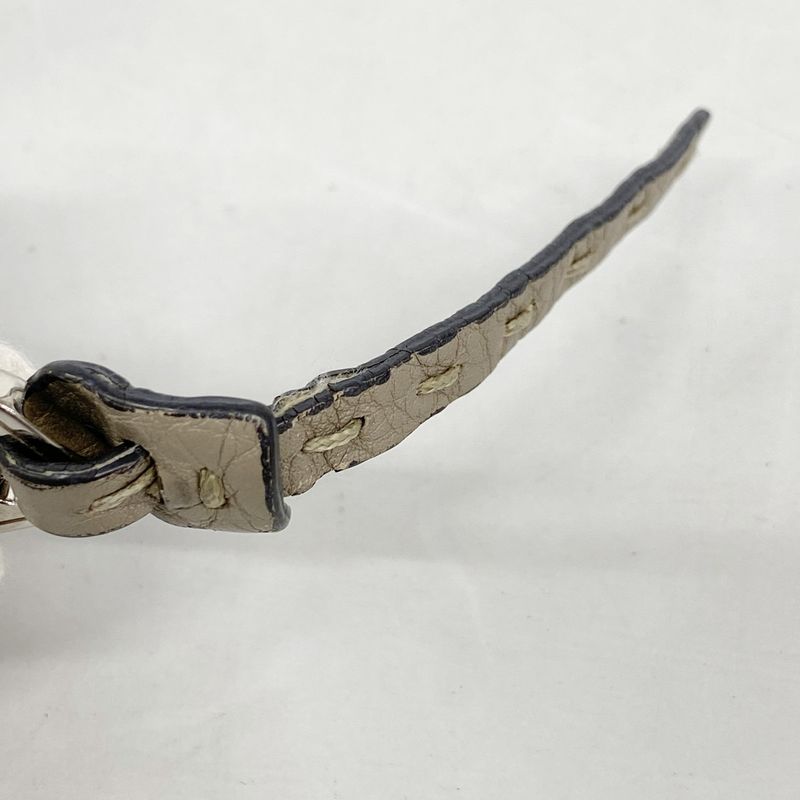 Fendi Long Wallet Selleria Leather Glazed Silver Hardware Women