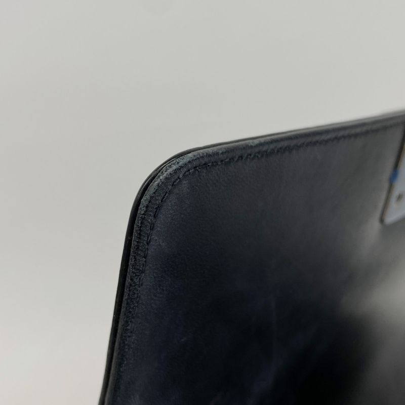 Chanel Shoulder Bag Boy Chanel Calfskin Black Silver Hardware Women