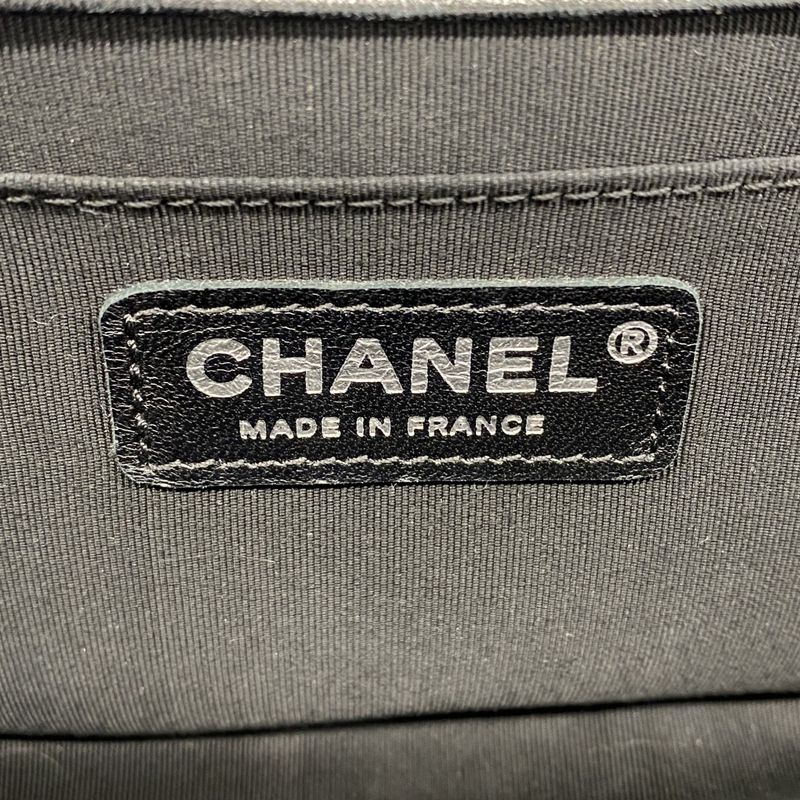 Chanel Shoulder Bag Boy Chanel Calfskin Black Silver Hardware Women