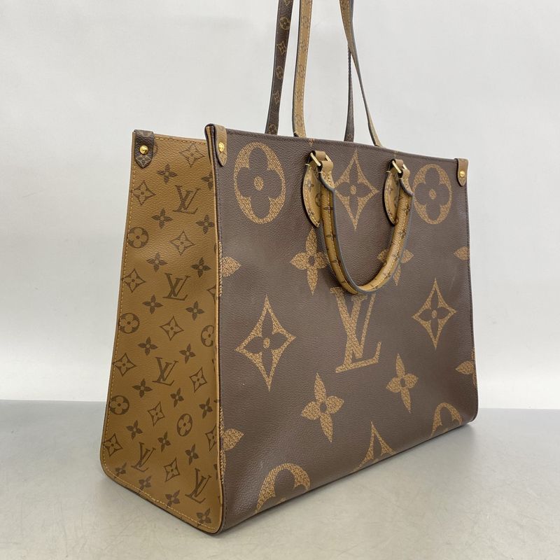 Louis Vuitton Tote Monogram Giant Reverse On-the-go GM M44576 Brown 2-way Bag
