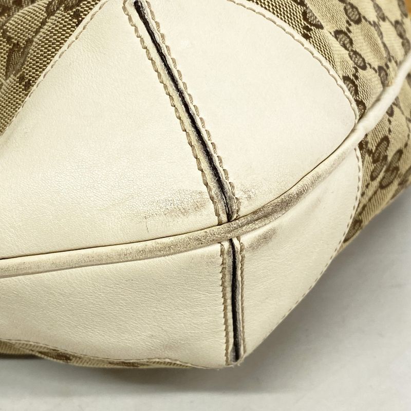 Gucci Handbag GG Canvas Bamboo 169961 Canvas Brown Beige Chien Pan Gold