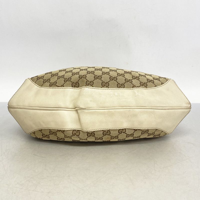 Gucci Handbag GG Canvas Bamboo 169961 Canvas Brown Beige Chien Pan Gold