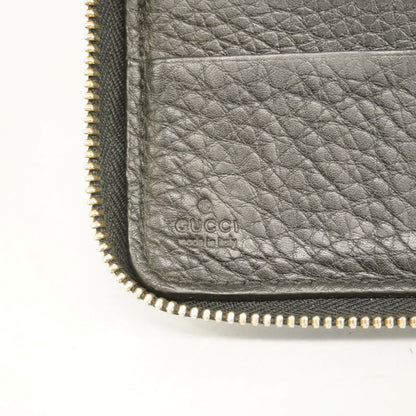 Gucci Long Wallet Soho 291102 Leather Black Chien Pan Gold Hardware Men Women