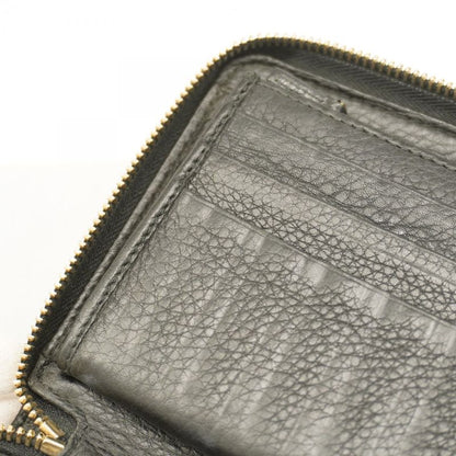 Gucci Long Wallet Soho 291102 Leather Black Chien Pan Gold Hardware Men Women