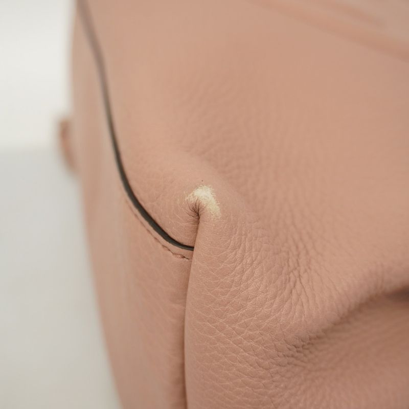 Gucci Shoulder Bag Soho 308982 Leather Pink Beige Chien Pan Gold Hardware Women