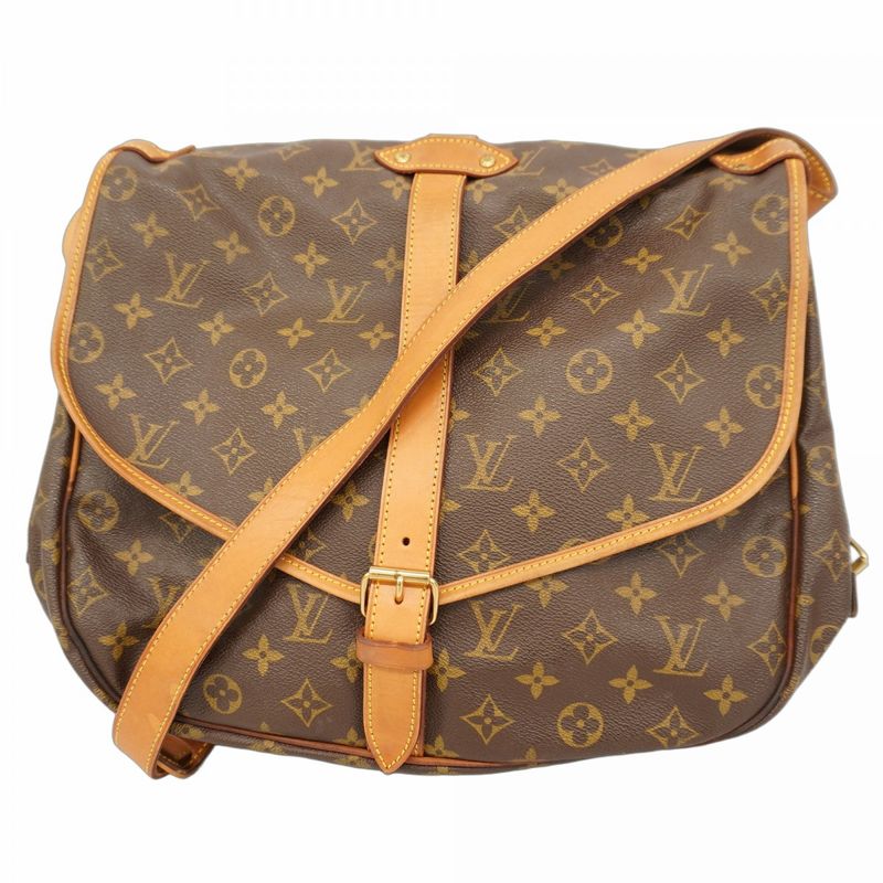 Louis Vuitton Shoulder Bag Monogram Saumur 35 M42254 Brown Ladies