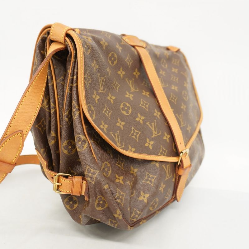 Louis Vuitton Shoulder Bag Monogram Saumur 35 M42254 Brown Ladies
