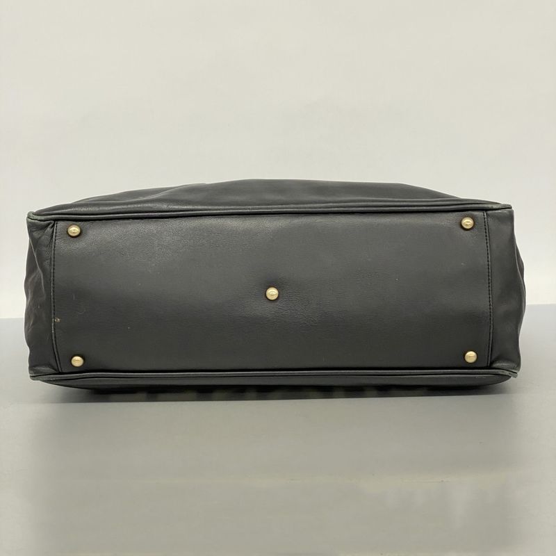 Chanel Tote Bag Camellia Lambskin Black Chien Pan Gold Hardware Women's