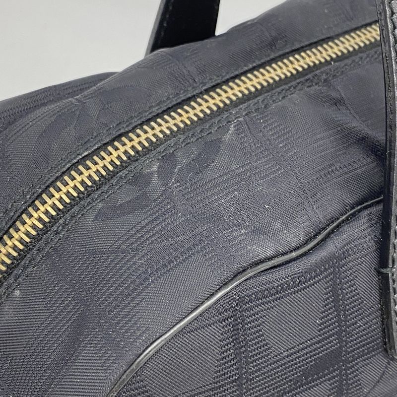 Chanel Handbag New Travel Nylon Black Chien Pan Gold Hardware Women's