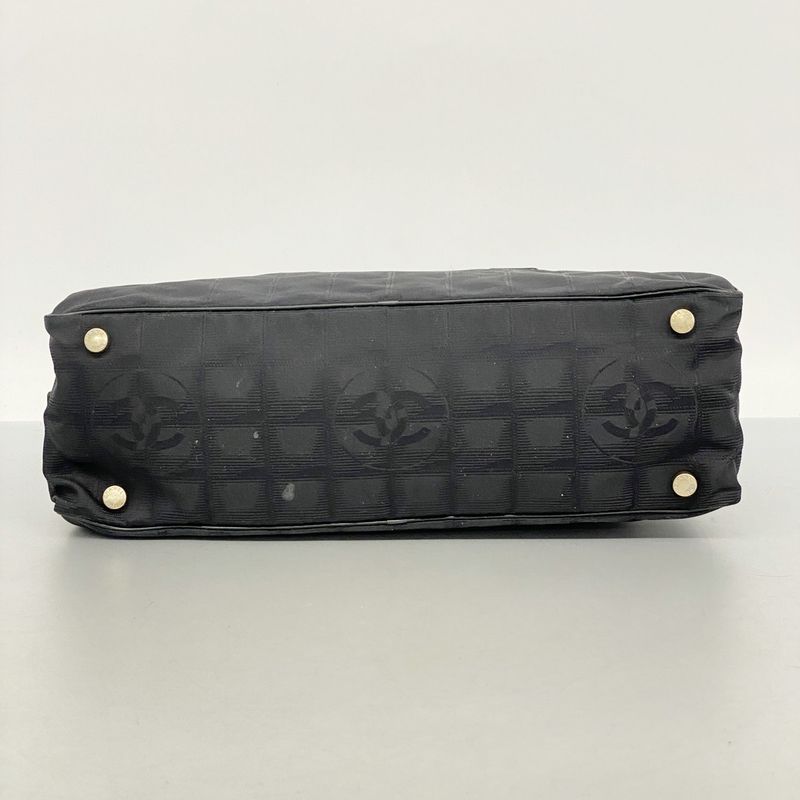 Chanel Handbag New Travel Nylon Black Chien Pan Gold Hardware Women's