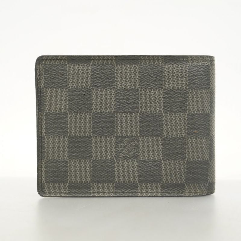 Louis Vuitton Wallet Damier Graphite Portefeuille Florine N63074 Black Men's