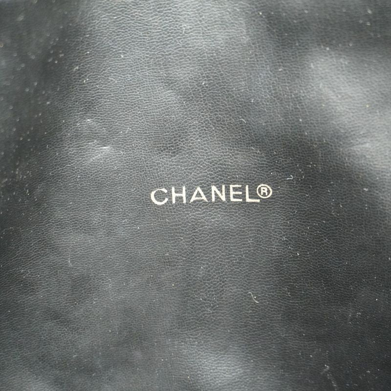 Chanel Shoulder Bag Lambskin Black Gold Hardware Women