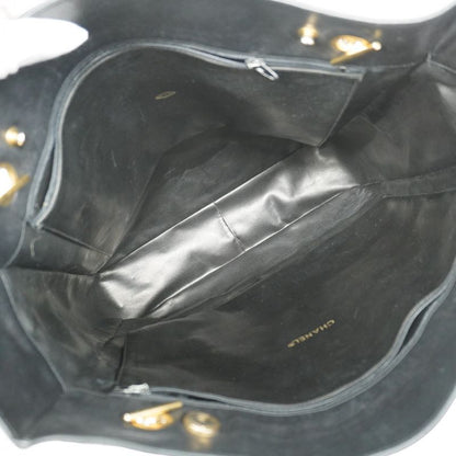 Chanel Shoulder Bag Lambskin Black Gold Hardware Women