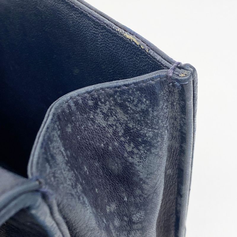 Chanel Shoulder Bag Matelasse Lambskin Navy Red Gold Hardware Women