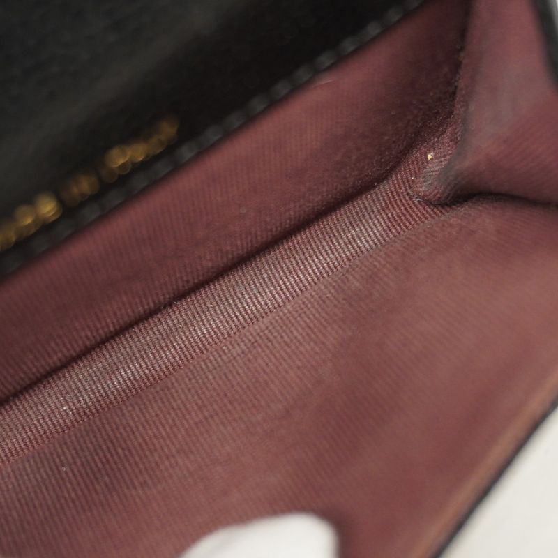 Chanel Card Case Matelasse Caviar Skin Black Gold Hardware Women