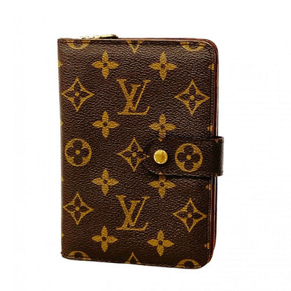 Louis Vuitton Wallet Monogram Porte Papier Zip M61207 Brown Ladies