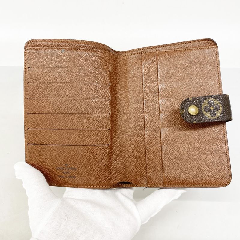Louis Vuitton Wallet Monogram Porte Papier Zip M61207 Brown Ladies