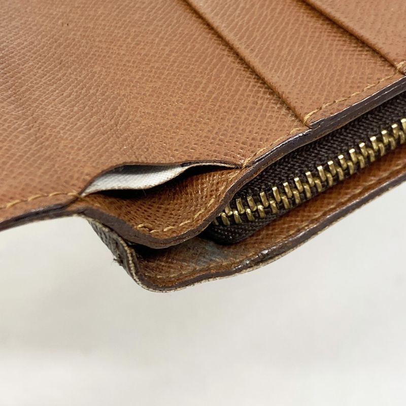 Louis Vuitton Wallet Monogram Porte Papier Zip M61207 Brown Ladies
