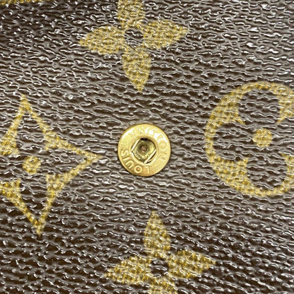 Louis Vuitton Wallet Monogram Porte Papier Zip M61207 Brown Ladies