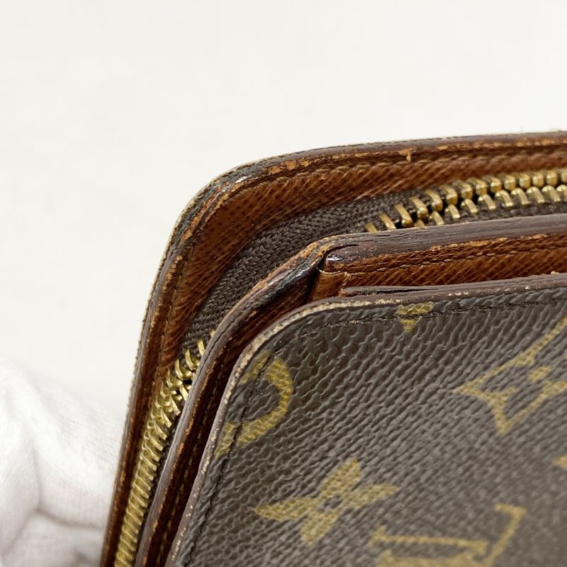 Louis Vuitton Wallet Monogram Porte Papier Zip M61207 Brown Ladies
