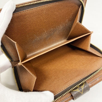 Louis Vuitton Wallet Monogram Porte Papier Zip M61207 Brown Ladies