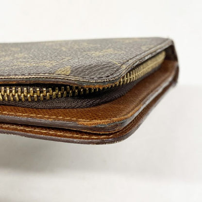 Louis Vuitton Wallet Monogram Porte Papier Zip M61207 Brown Ladies