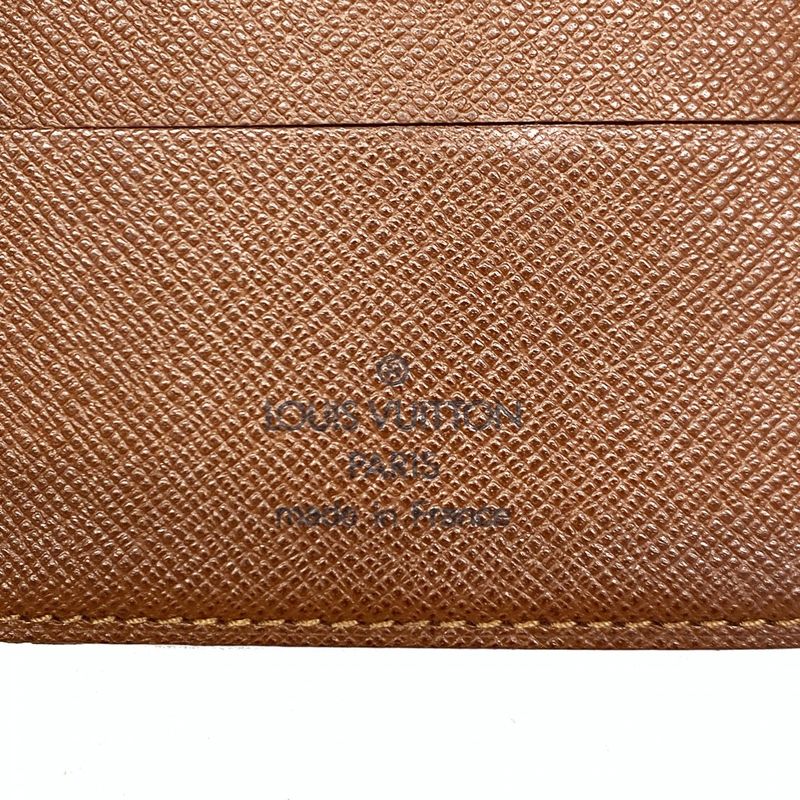 Louis Vuitton Wallet Monogram Porte Papier Zip M61207 Brown Ladies